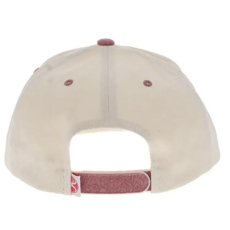 HOOey Doc Cap White Maroon