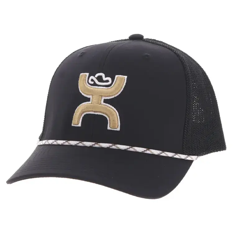 HOOey Sterling Cap Black Tan White Logo