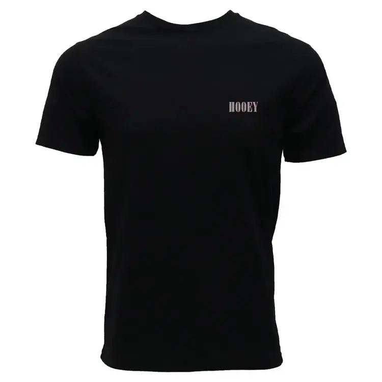 HOOey Wild Ride Black Tee Tan Grey Logo