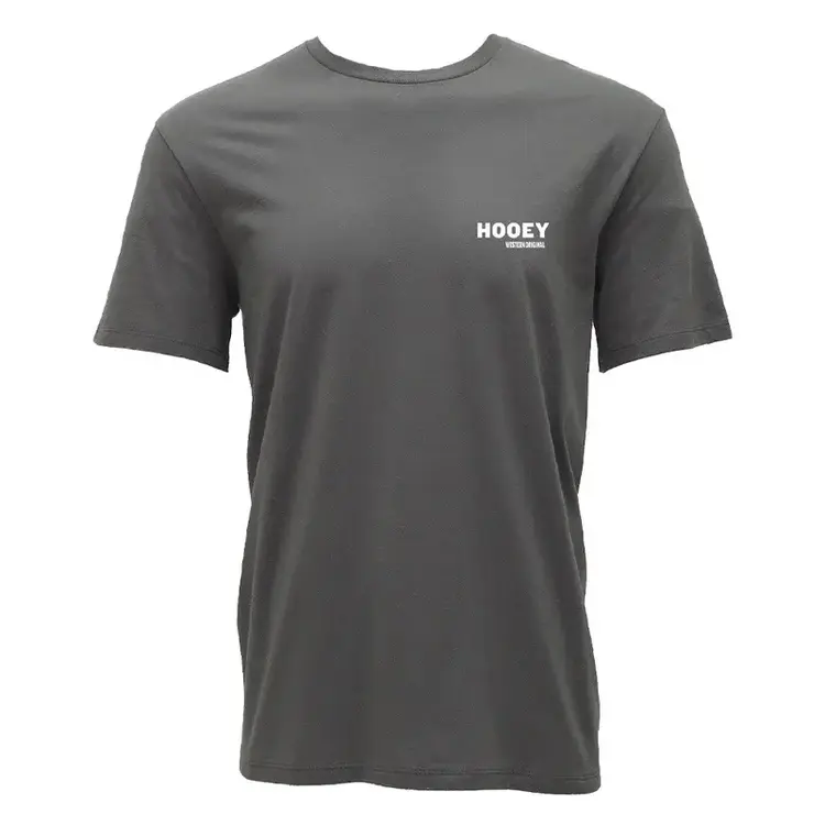 HOOey Briggs Tee Grey White Brown Logo
