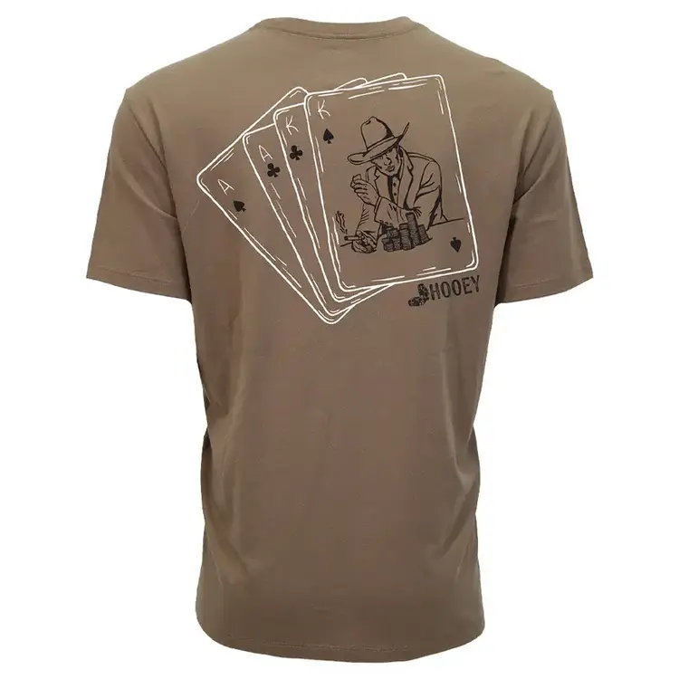 HOOey Gambler Tee Brown White Card