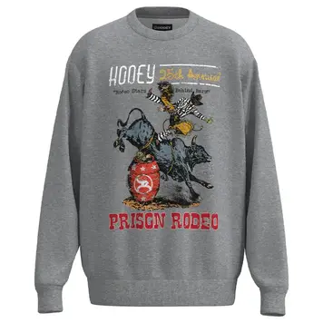 HOOey Prison Rodeo Pullover Heather Grey