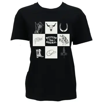 HOOey Cassidy Tee Black Square Logo