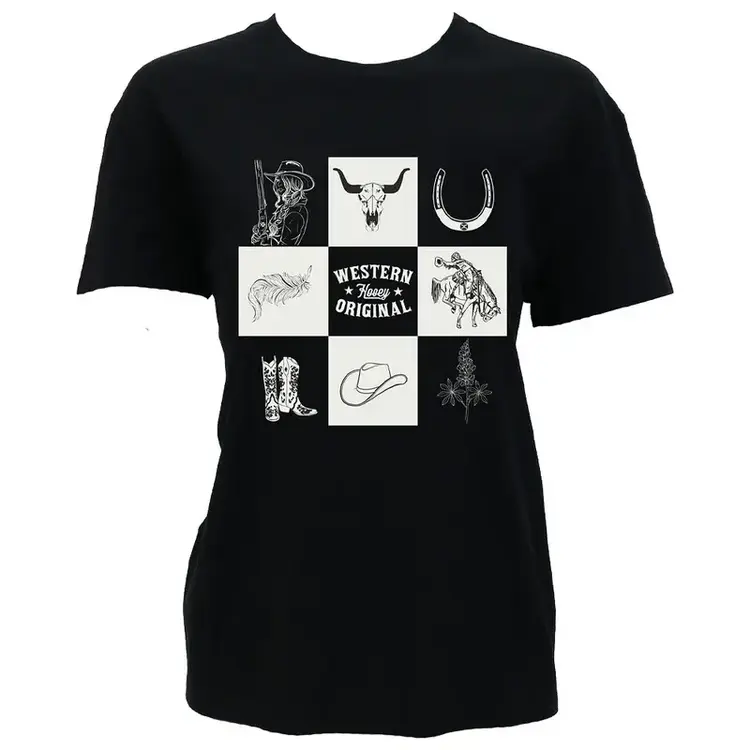 HOOey Cassidy Tee Black Square Logo