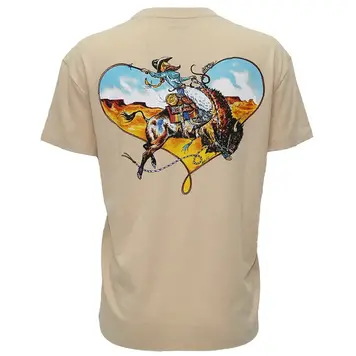 HOOey Youth Buffalo Heart Tan Tee