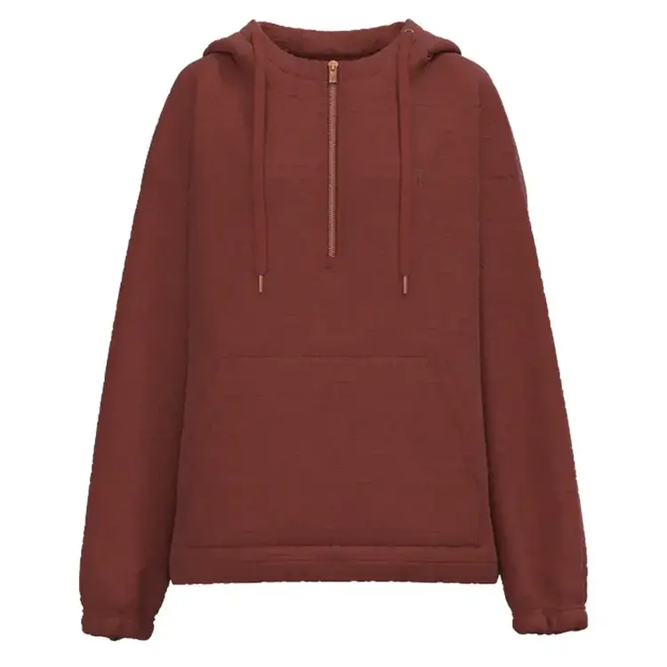 HOOey Mazatlan Maroon Half Zip Hoodie
