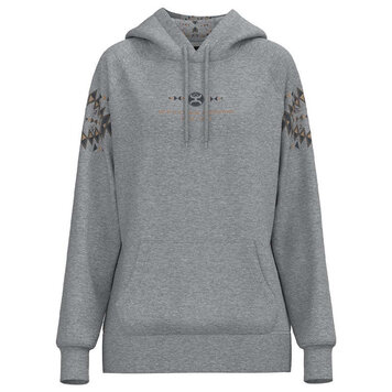 HOOey Eldorado Heather Grey Hoodie Aztec