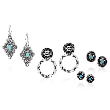 Attitude Turquoise Earring Set