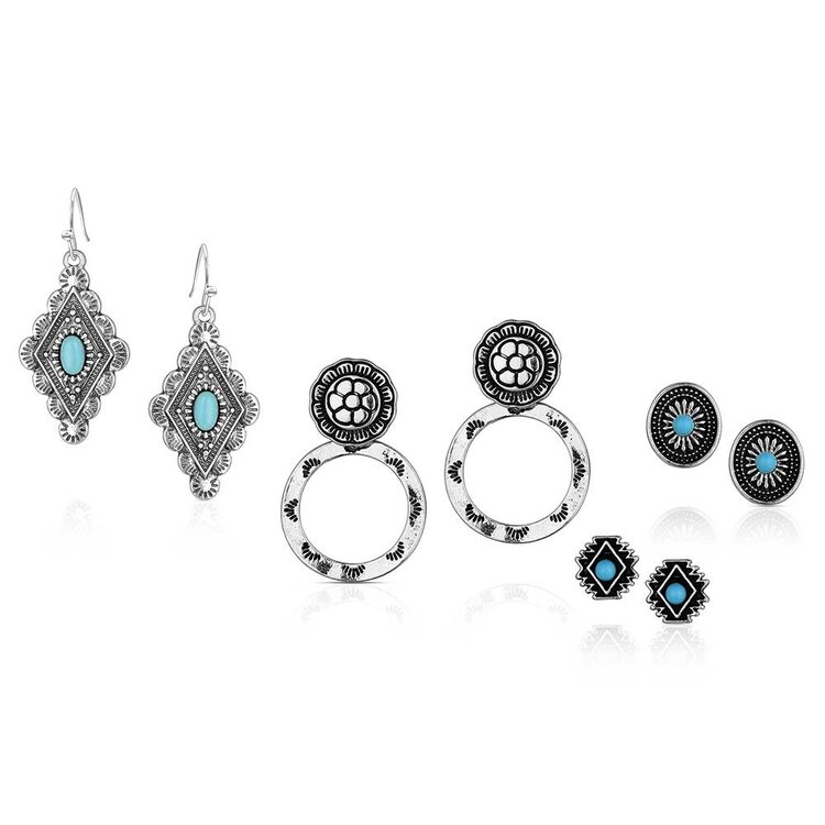 Attitude Turquoise Earring Set