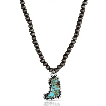 Attitude Boot Scootin Turquoise Necklace