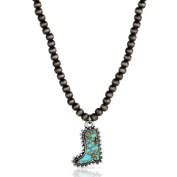 Attitude Boot Scootin Turquoise Necklace