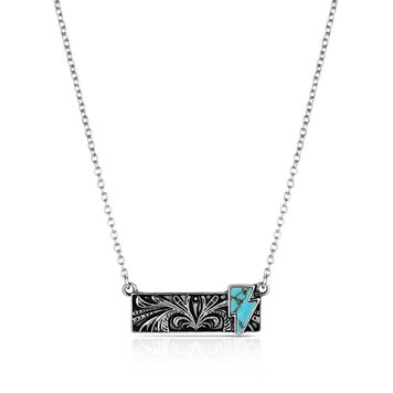 Attitude Blue Northern Bar Necklace