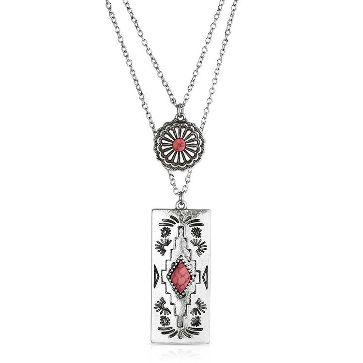 Attitude Bar B Pink Necklace