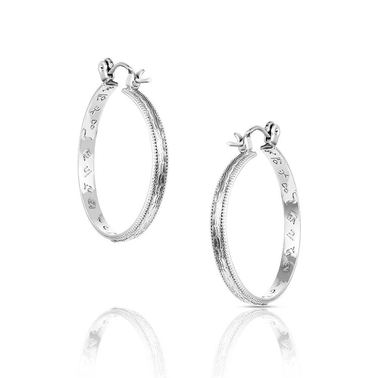Montana Silversmiths Rustic Serenity Hoop Earrings
