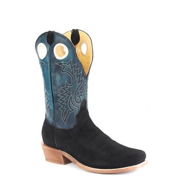 Roper Ride Em Bullrider Black Suede Left 9.5EE Right 9EE