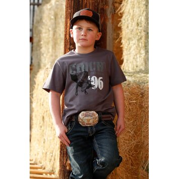 Cinch Youth Buckin Bull Tee Charcoal