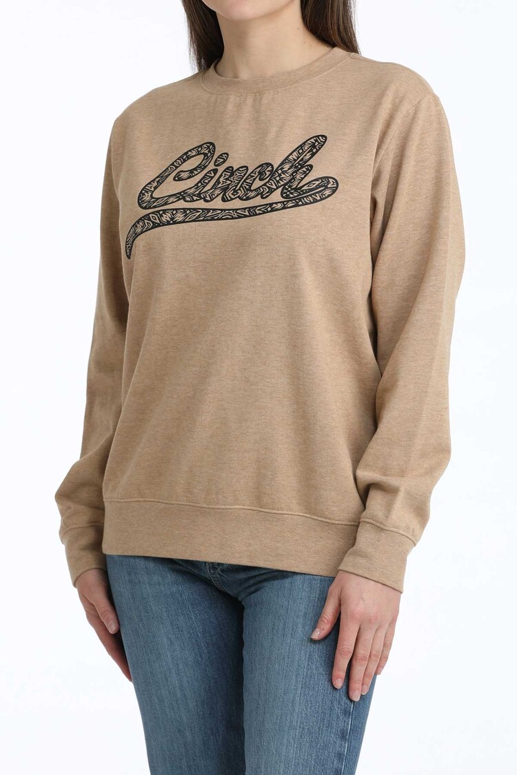 Cinch Logo Sweatshirt Heather Brown