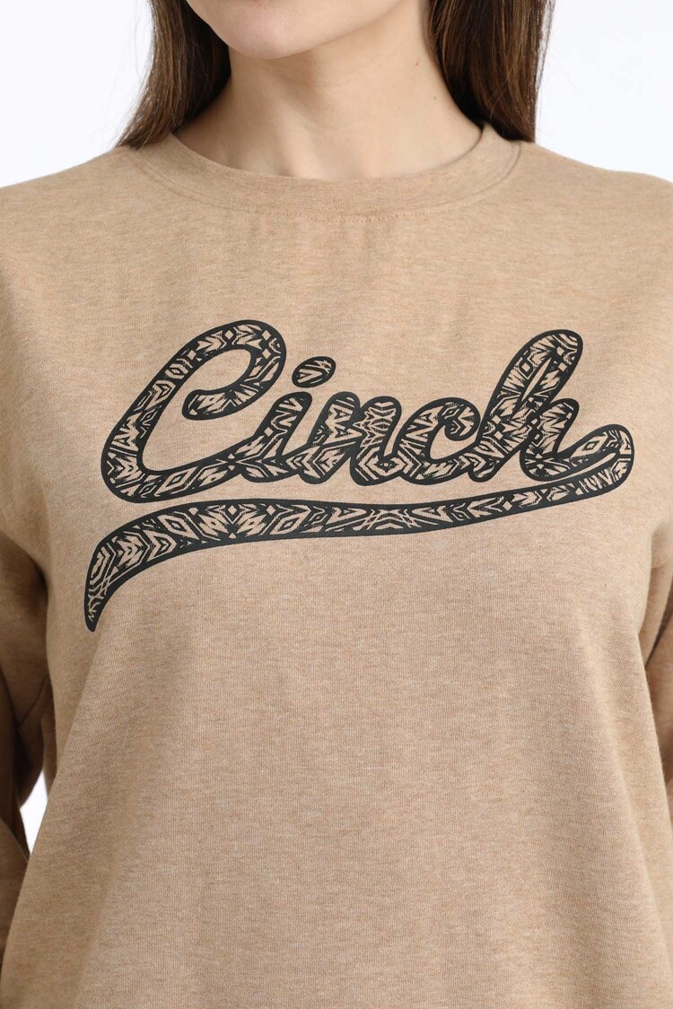 Cinch Logo Sweatshirt Heather Brown