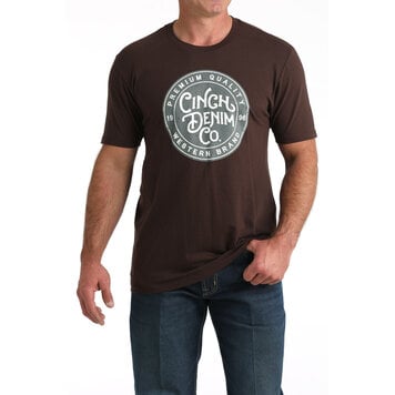 Cinch Circle Denim Co Logo Tee Chocolate Brown