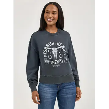 Wrangler Retro Cropped Crew Black