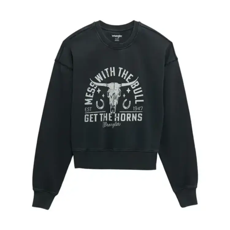 Wrangler Retro Cropped Crew Black