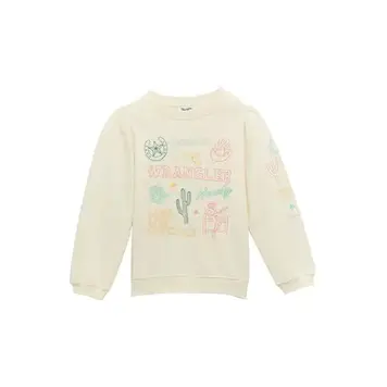 Wrangler Youth Neon Logo Sweatshirt White
