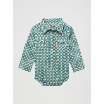 Wrangler Infant Diamond Bodysuit Turquoise
