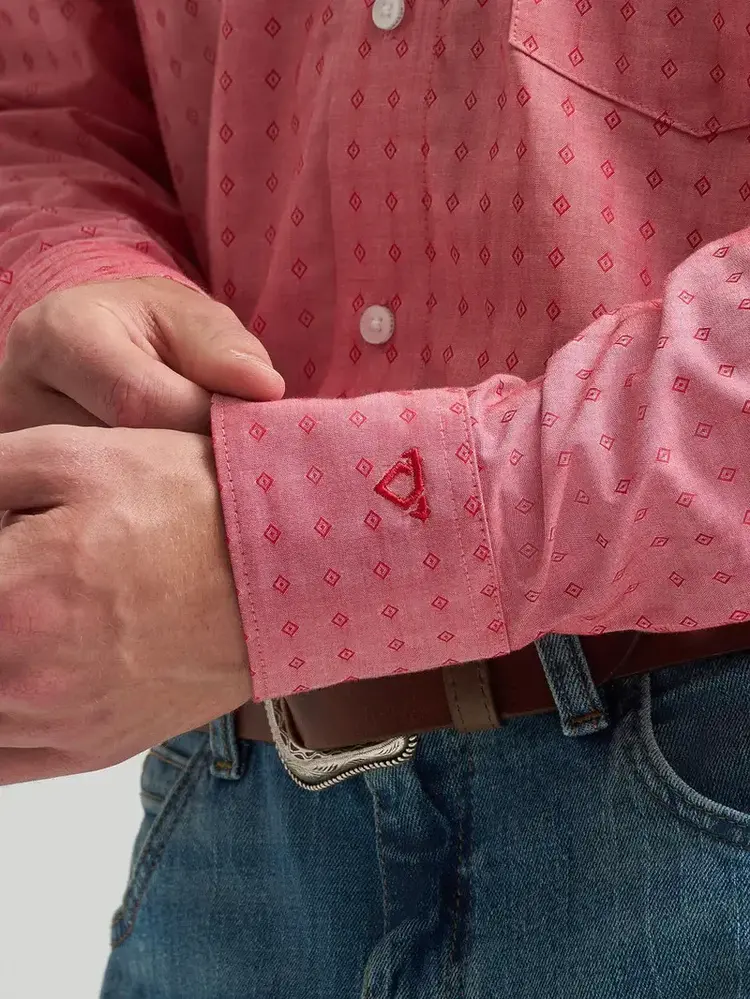 Wrangler Cody Johnson Button Down Muted Red