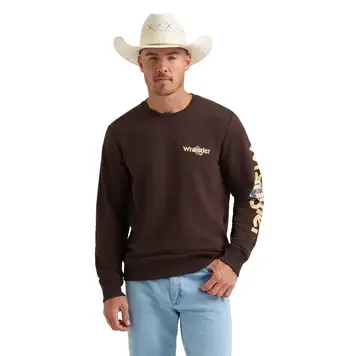 Wrangler Crew Fleece Pullover Regular Fit Mole