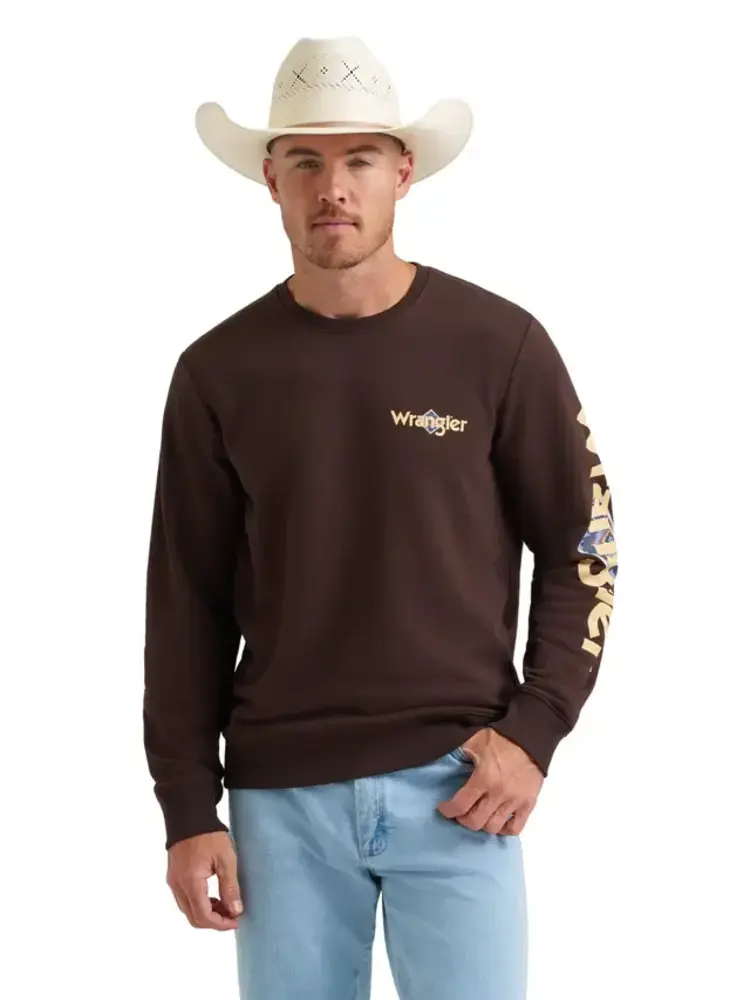 Wrangler Crew Fleece Pullover Regular Fit Mole