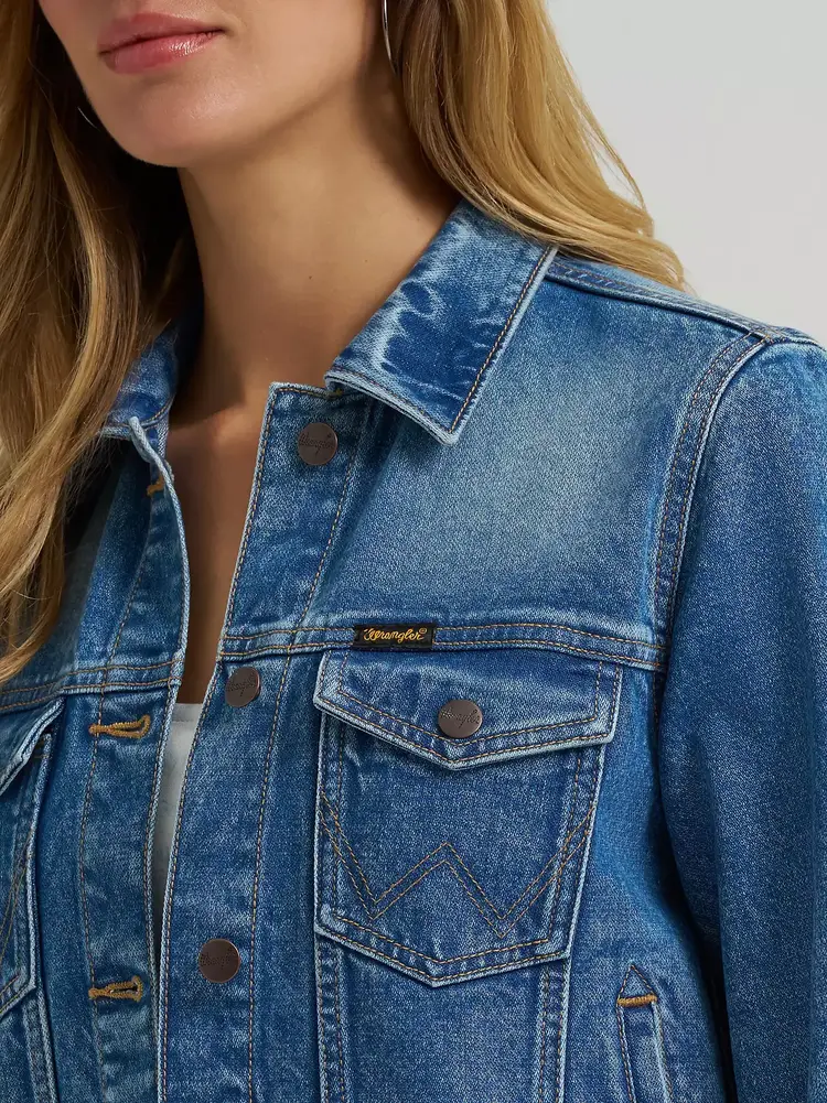 Wrangler Unlined Denim Jacket Light Wash