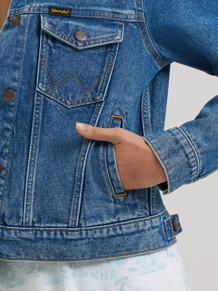 Wrangler Unlined Denim Jacket Light Wash