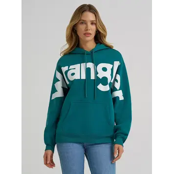 Wrangler Bold Logo Hoodie Teal