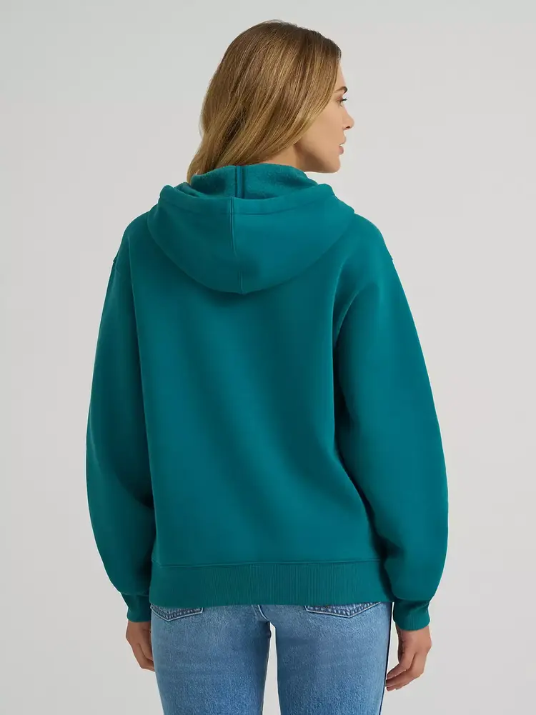 Wrangler Bold Logo Hoodie Teal