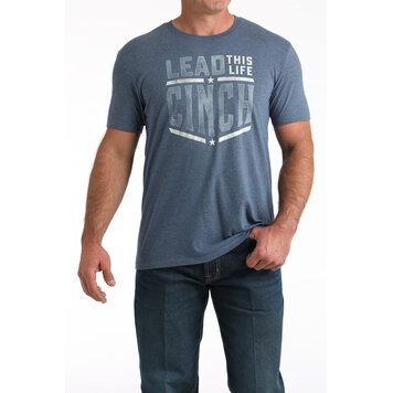 Cinch Lead This Life Tee Blue Heather