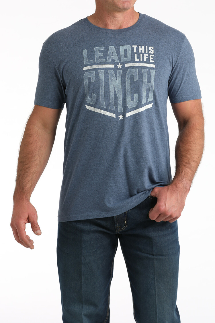 Cinch Lead This Life Tee Blue Heather