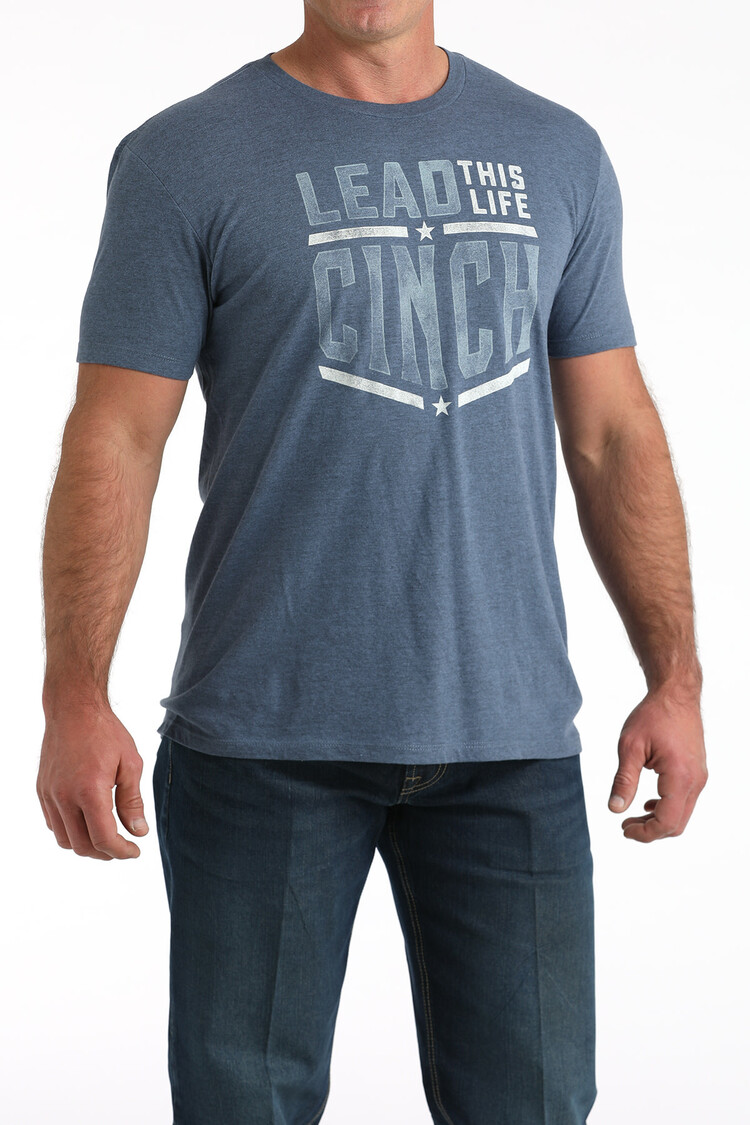 Cinch Lead This Life Tee Blue Heather