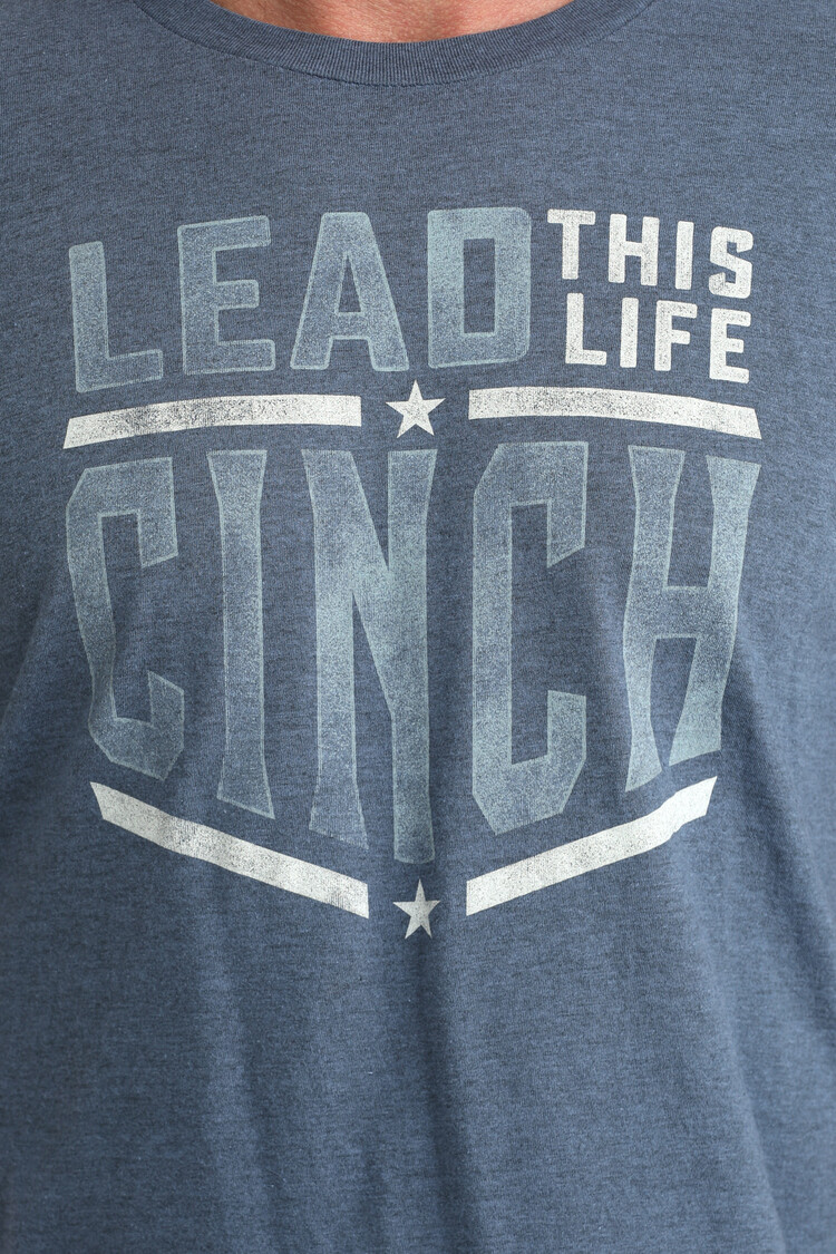 Cinch Lead This Life Tee Blue Heather