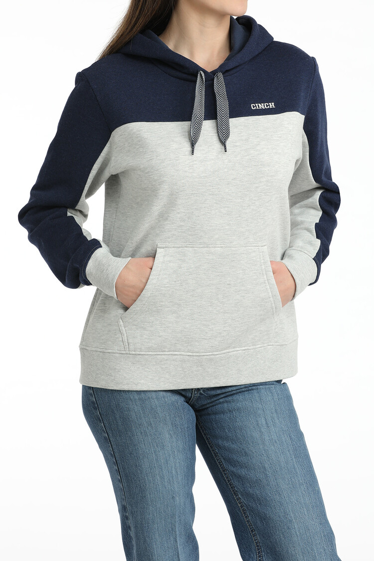 Cinch Two Toned Hoodie Navy Grey