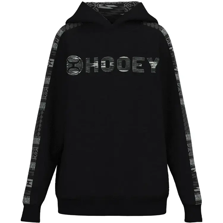 HOOey Youth The Canyon Hoodie Black with Grey Aztec