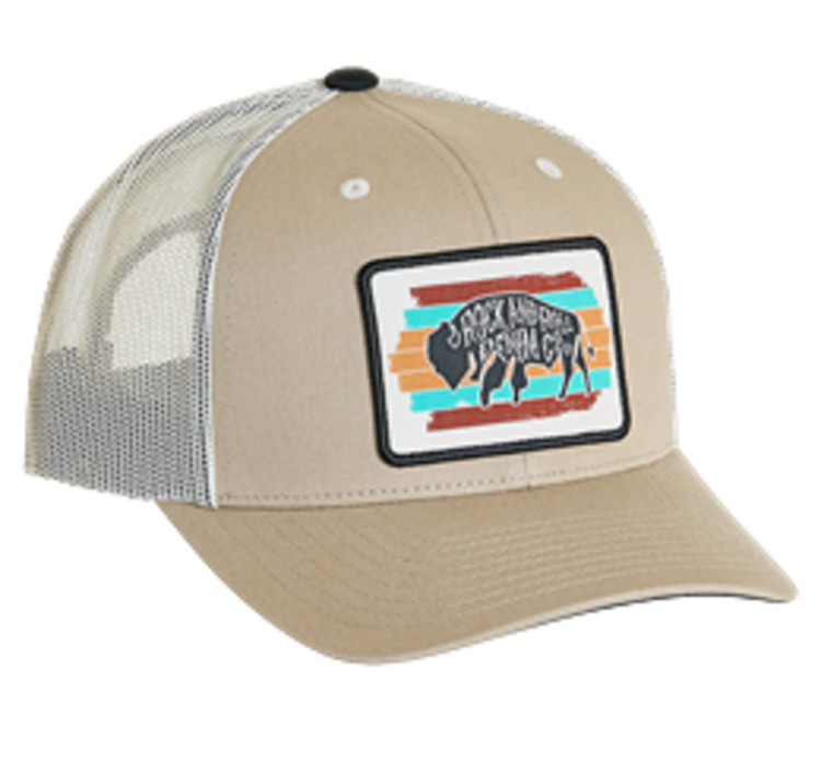 Rock & Roll Denim Bison Neutral Patch Cap Tan
