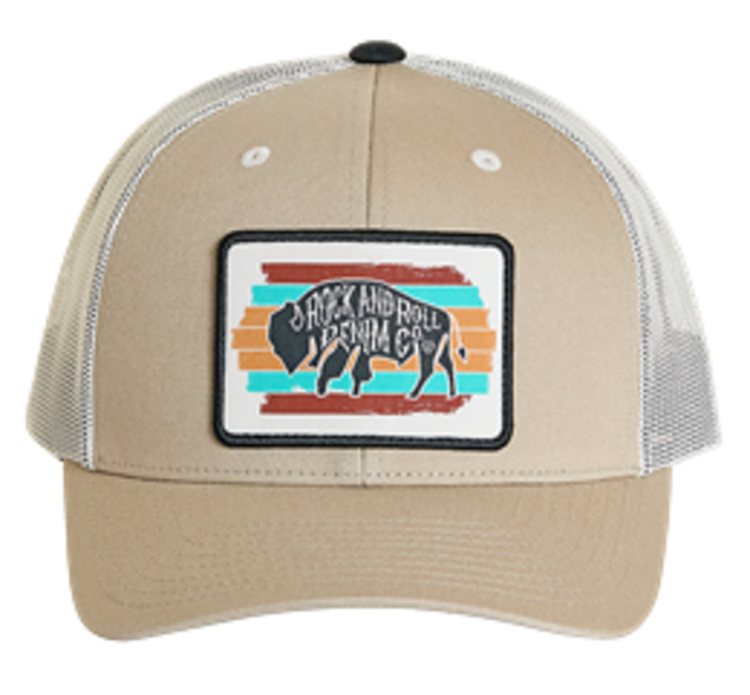 Rock & Roll Denim Bison Neutral Patch Cap Tan