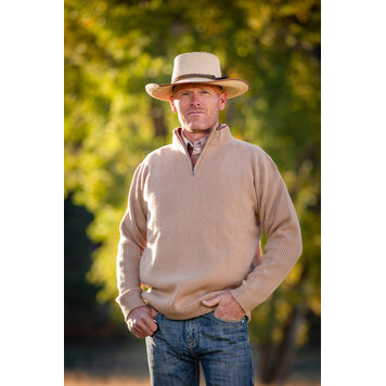 Wyoming Traders Tan Merino Wool Sweater