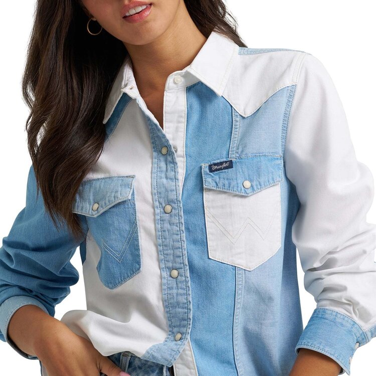 Wrangler Retro Pieced Denim Snap
