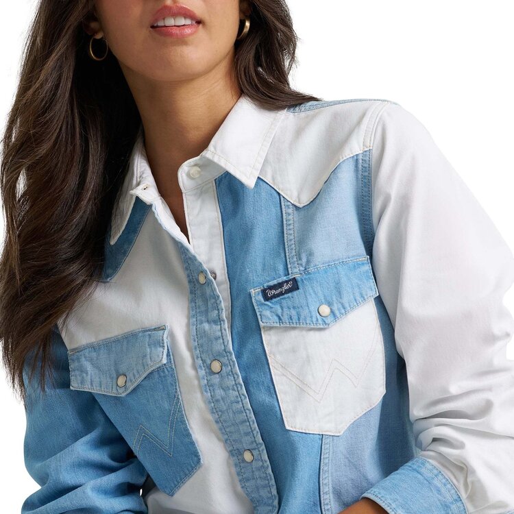 Wrangler Retro Pieced Denim Snap