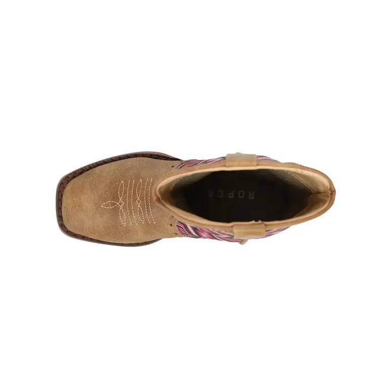 Roper Youth Sq Toe Glitter Geo