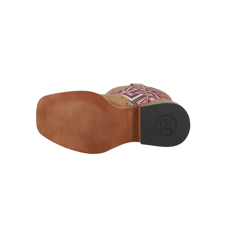 Roper Youth Sq Toe Glitter Geo