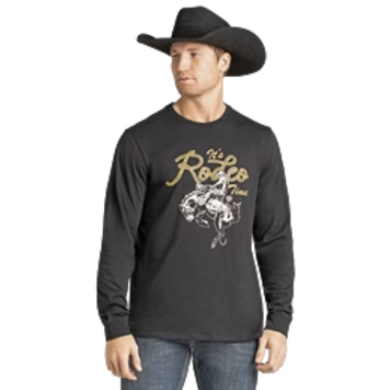 Rock & Roll Denim Rodeo Rider Graphic Black