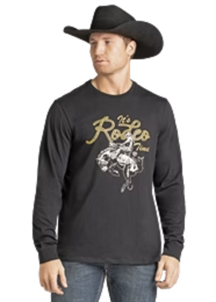 Rock & Roll Denim Rodeo Rider Graphic Black