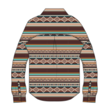 Rock & Roll Denim Youth Multicolored Aztec Shacket